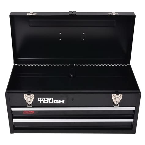 hypertough black 20 in. 2-drawer metal tool box|hyper tough tool box 20.